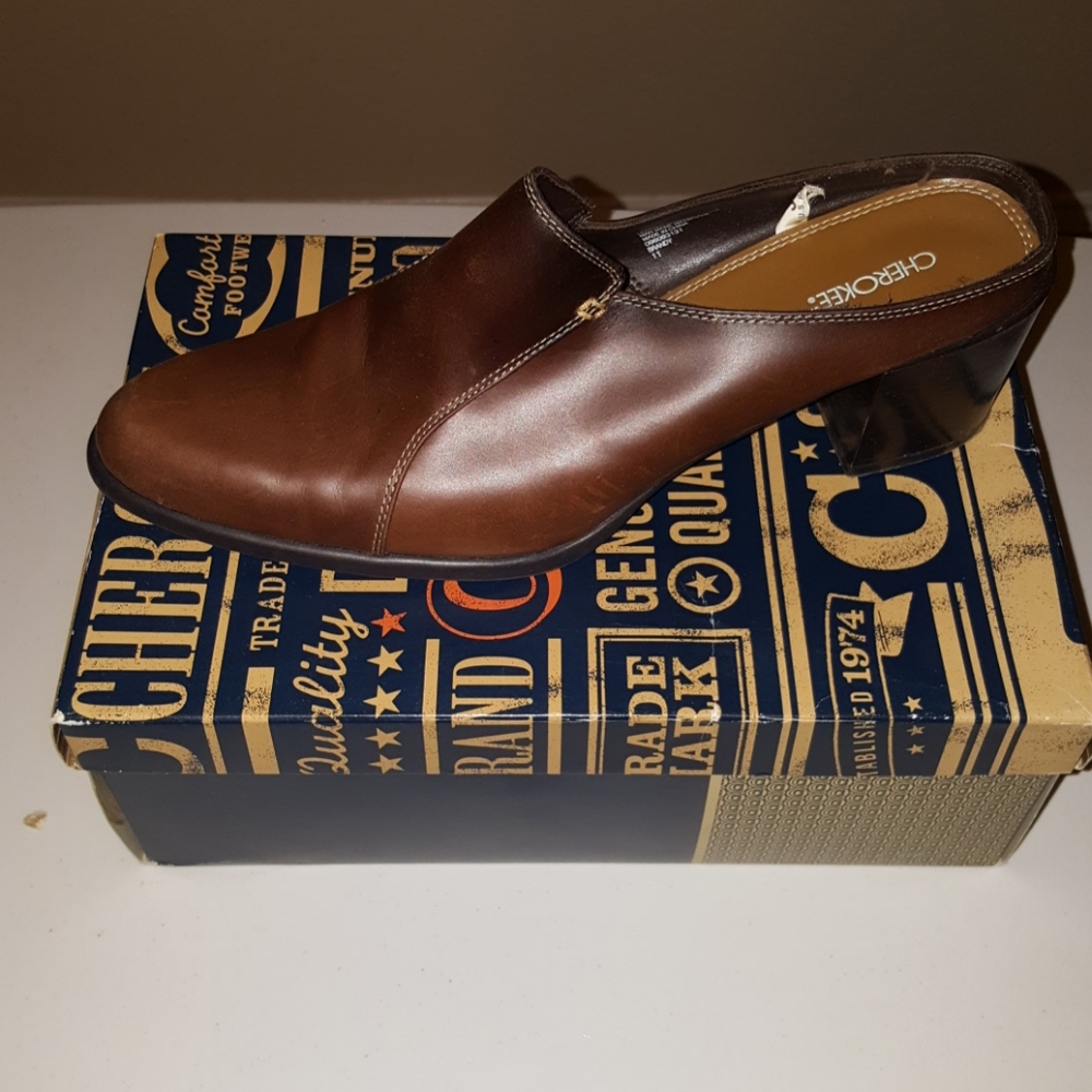 brown clogs